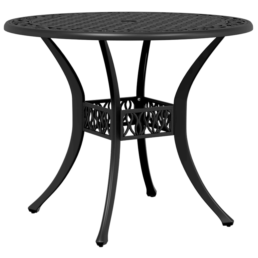 Set mobilier de grădină, 5 piese, negru, aluminiu turnat GartenMobel Dekor