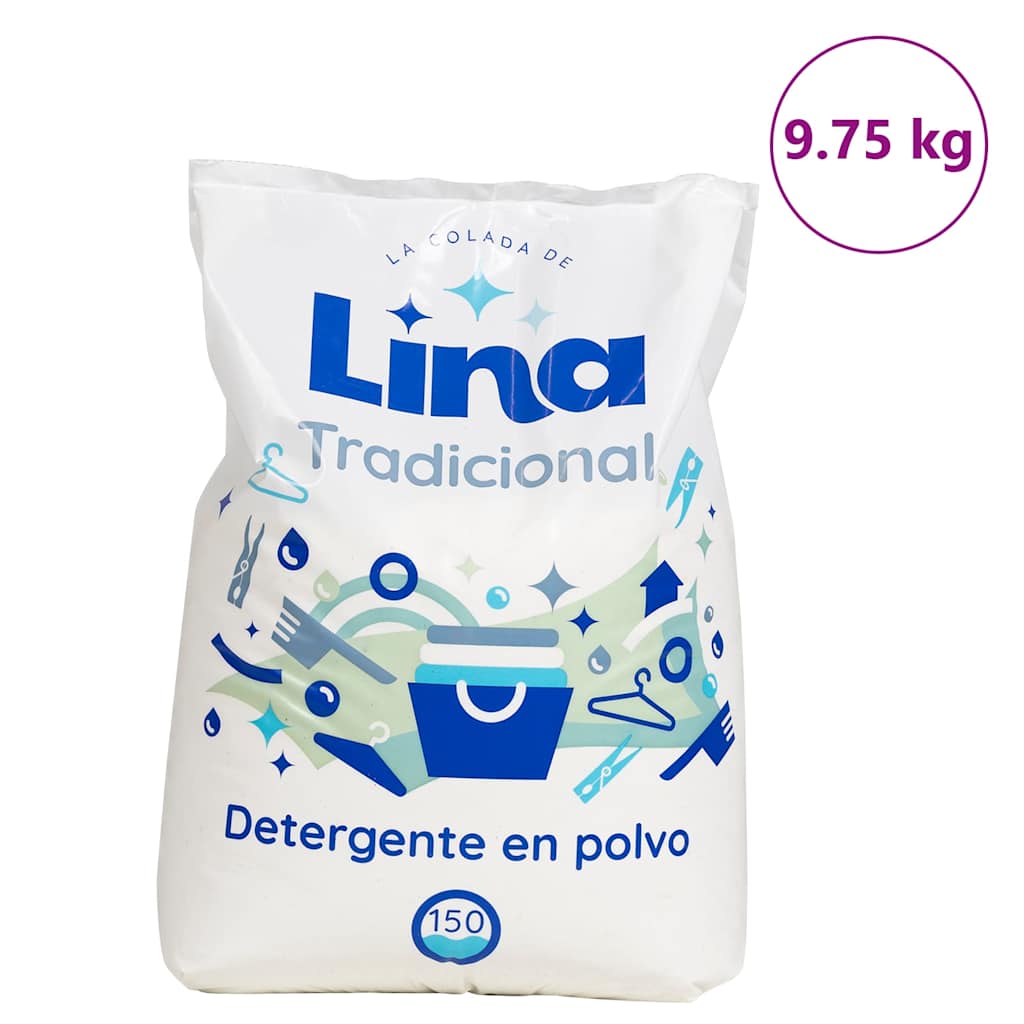 Detergent pudră de spălat, 150 de spălări, 9,75 kg, alb GartenMobel Dekor