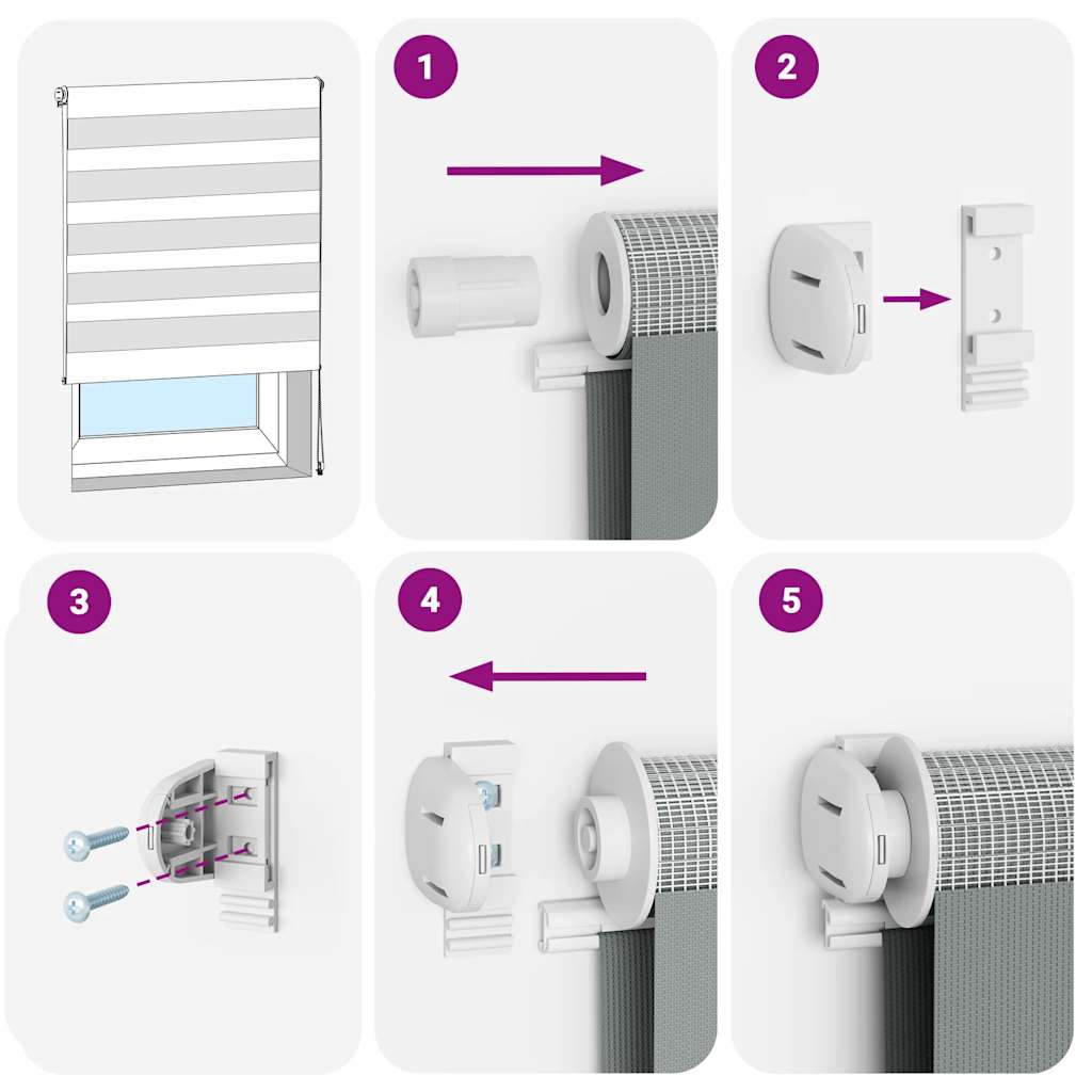 Jaluzea tip zebra 60x230 cm lățime țesătură 55,9 cm poliester GartenMobel Dekor