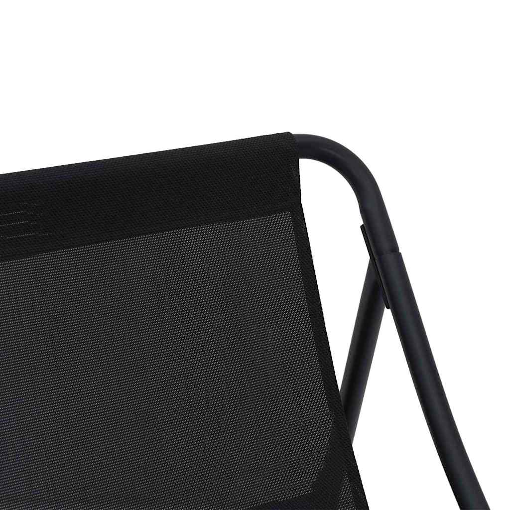 Mobilier de grădină cu pernă 2 pcs Negru 81 x 60.5 x 71 cm GartenMobel Dekor