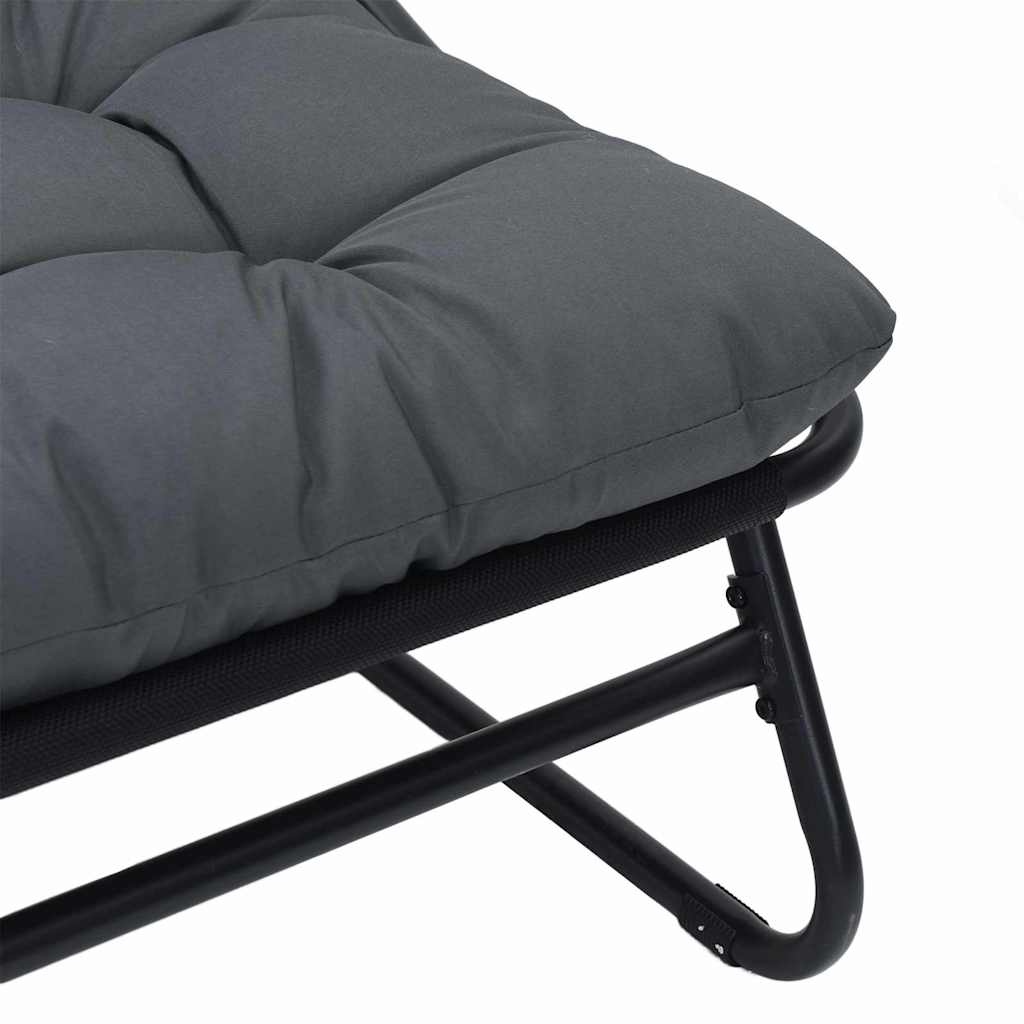 Mobilier de grădină cu pernă 2 pcs Negru 81 x 60.5 x 71 cm GartenMobel Dekor