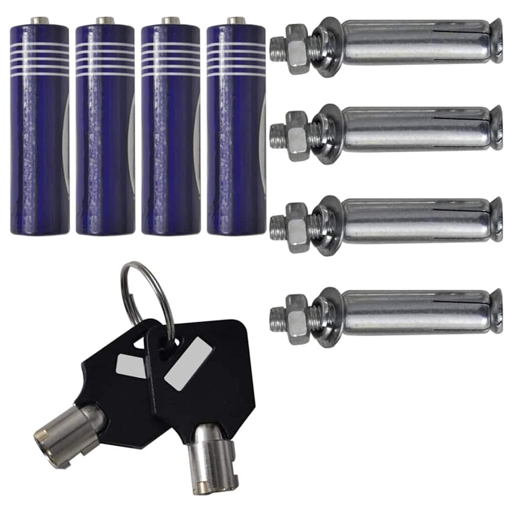 Seif digital cu blocare Gri închis 31 x 20 x 20 cm Oțel GartenMobel Dekor