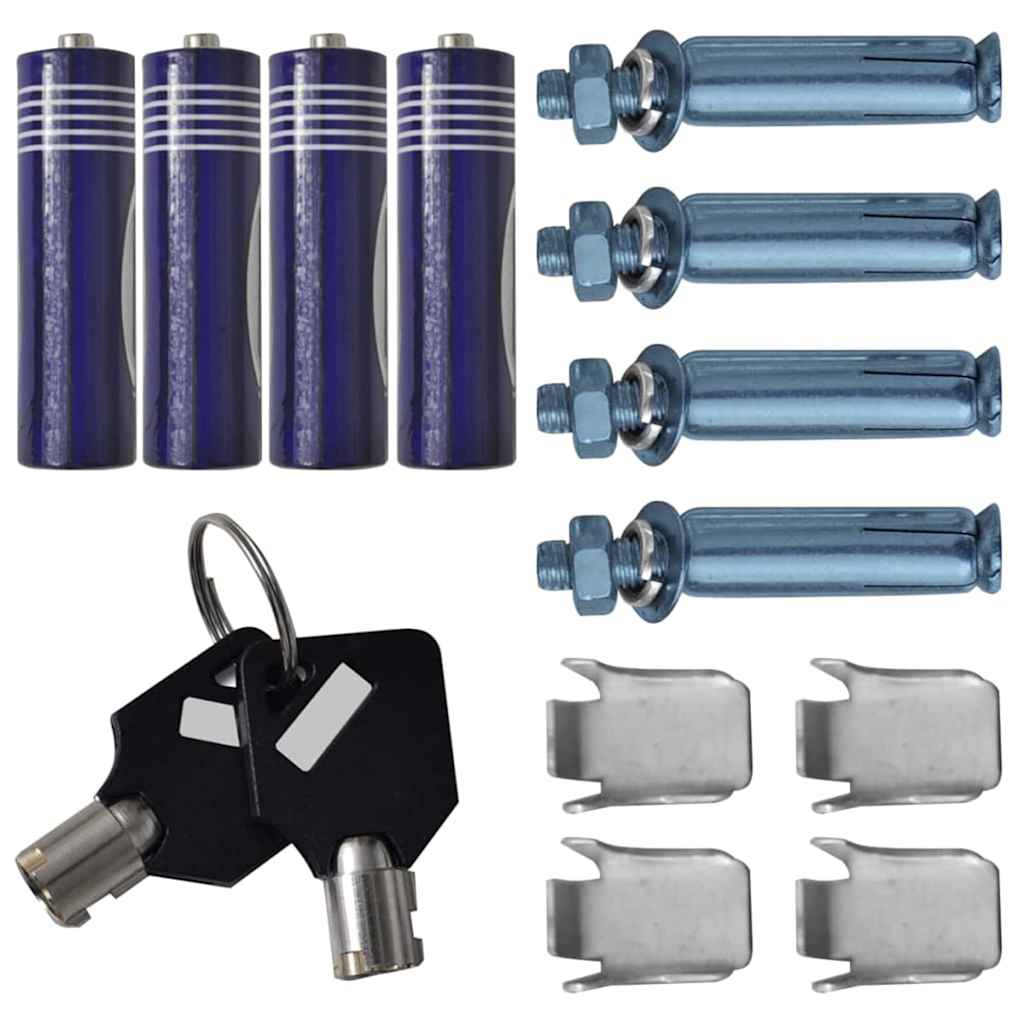 Seif digital cu blocare Gri închis 35 x 25 x 25 cm Oțel GartenMobel Dekor