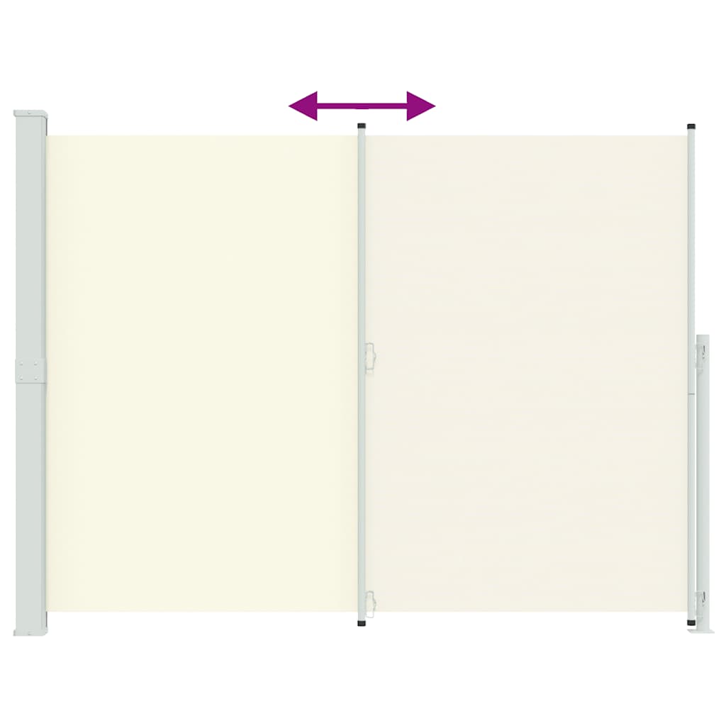 Copertină laterală retractabilă de terasă, crem, 220 x 300 cm GartenMobel Dekor