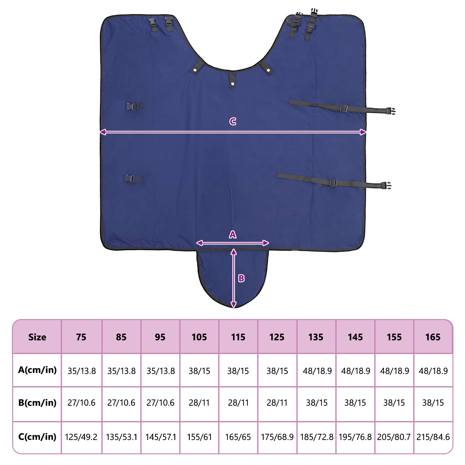 Pătură pentru cai Verde închis și negru 125 cm Poliester GartenMobel Dekor