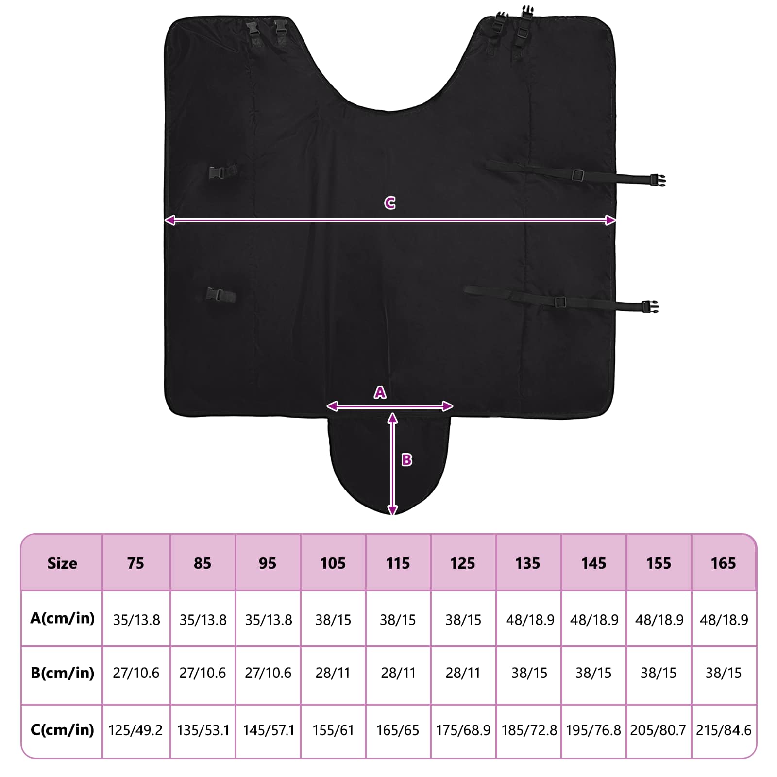 Pătură pentru cai Verde închis și negru 125 cm Poliester GartenMobel Dekor