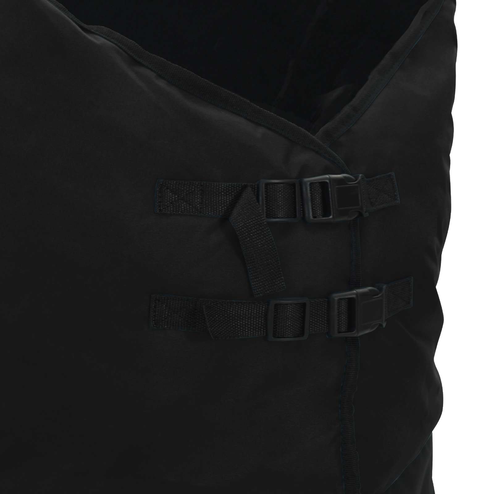 Pătură pentru cai Verde închis și negru 125 cm Poliester GartenMobel Dekor