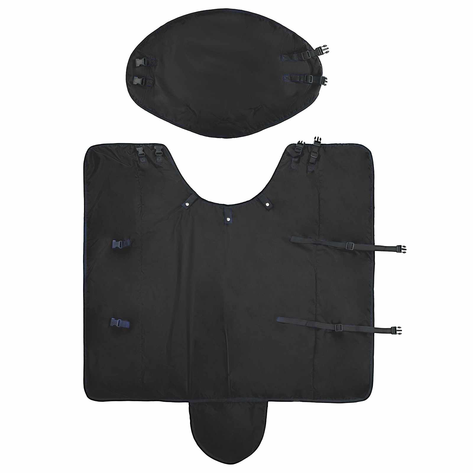 Pătură pentru cai Verde închis și negru 125 cm Poliester GartenMobel Dekor