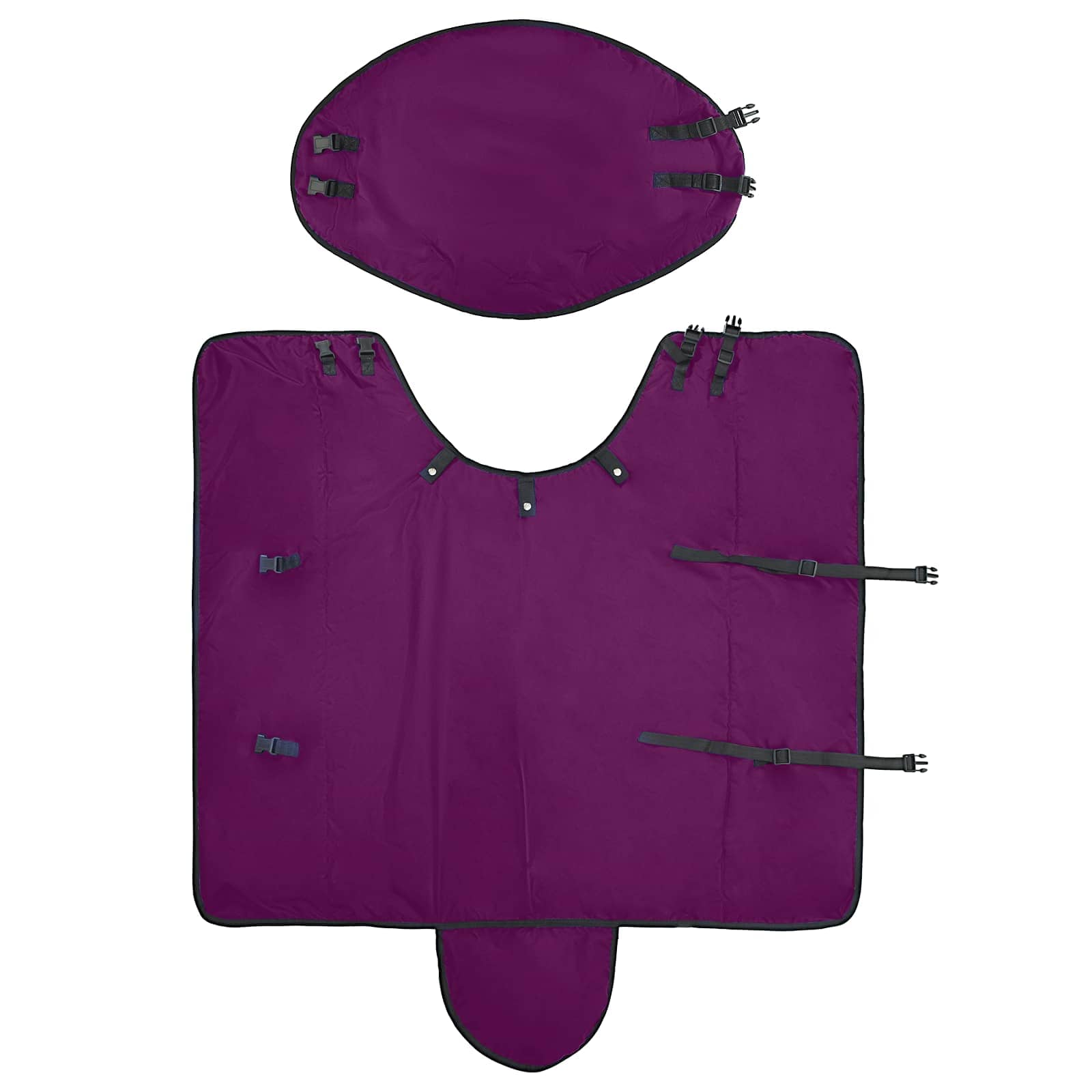 Pătură pentru cai Verde închis și negru 125 cm Poliester GartenMobel Dekor