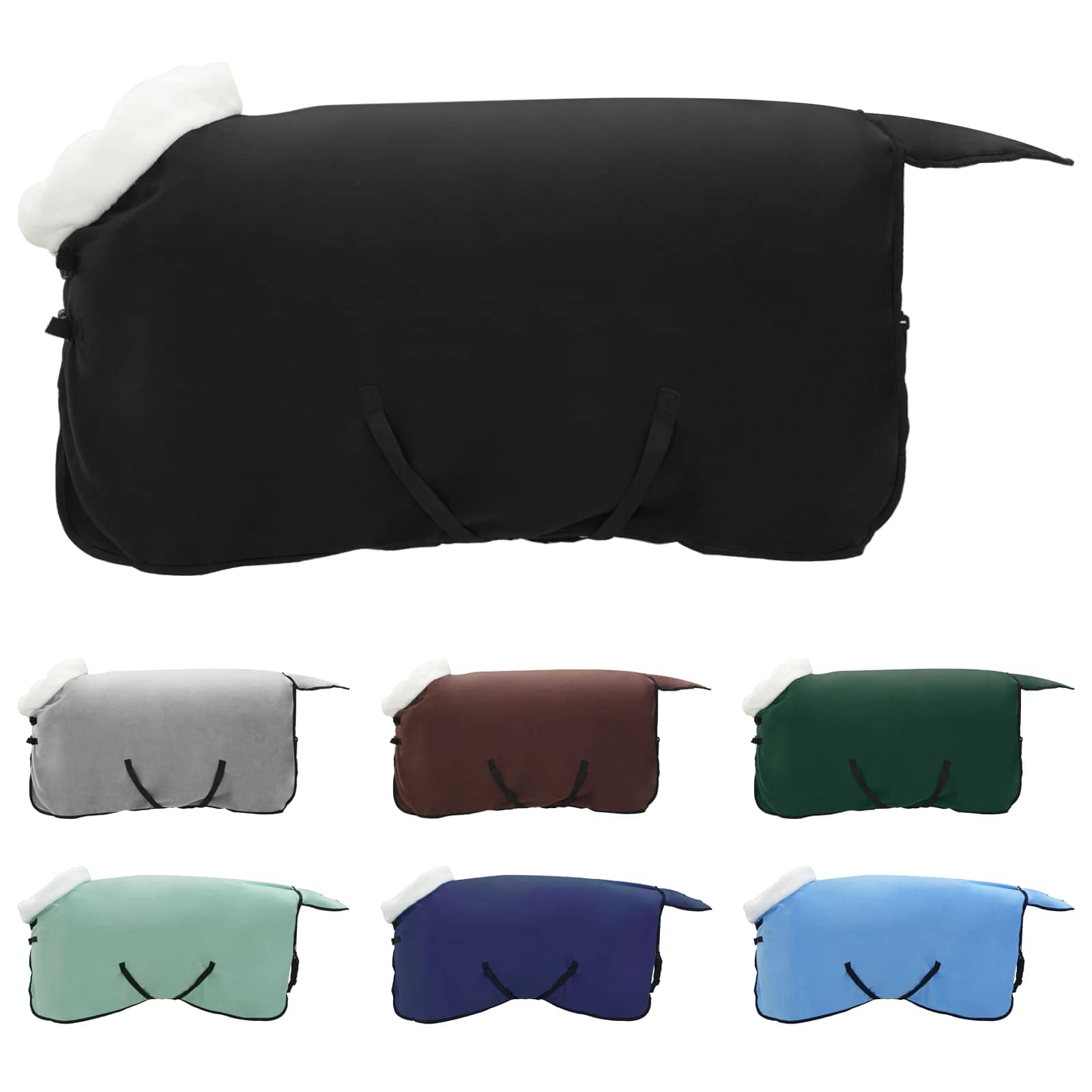 Pătură pentru cai Negru 85 cm Fleece polar GartenMobel Dekor