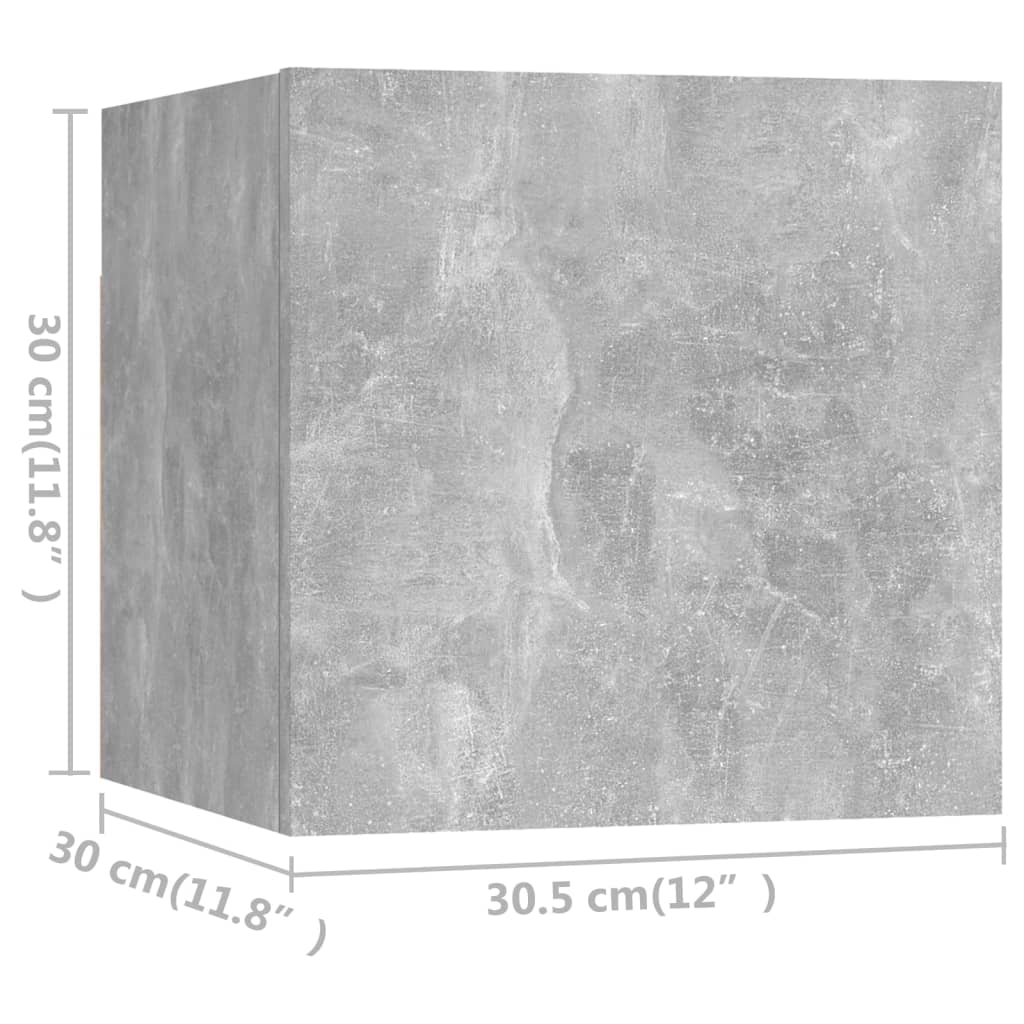 Set de dulapuri TV, 8 piese, gri beton, lemn prelucrat GartenMobel Dekor