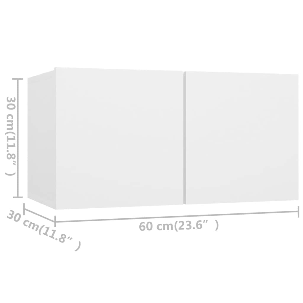 Set dulapuri TV, 7 piese, alb, lemn prelucrat GartenMobel Dekor