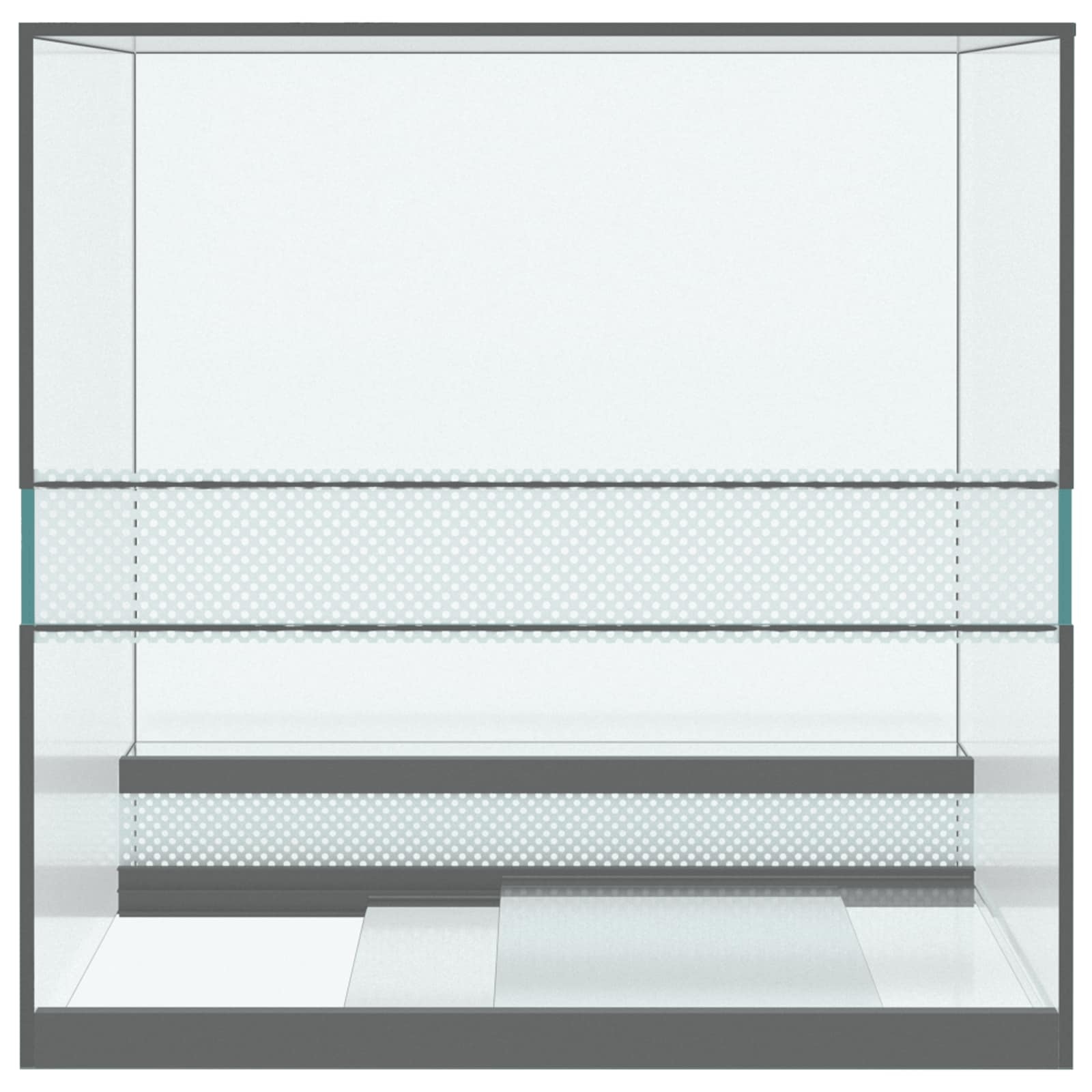 Habită pentru reptile și amfibii Alb 30 x 30 x 30 cm Sticlă GartenMobel Dekor