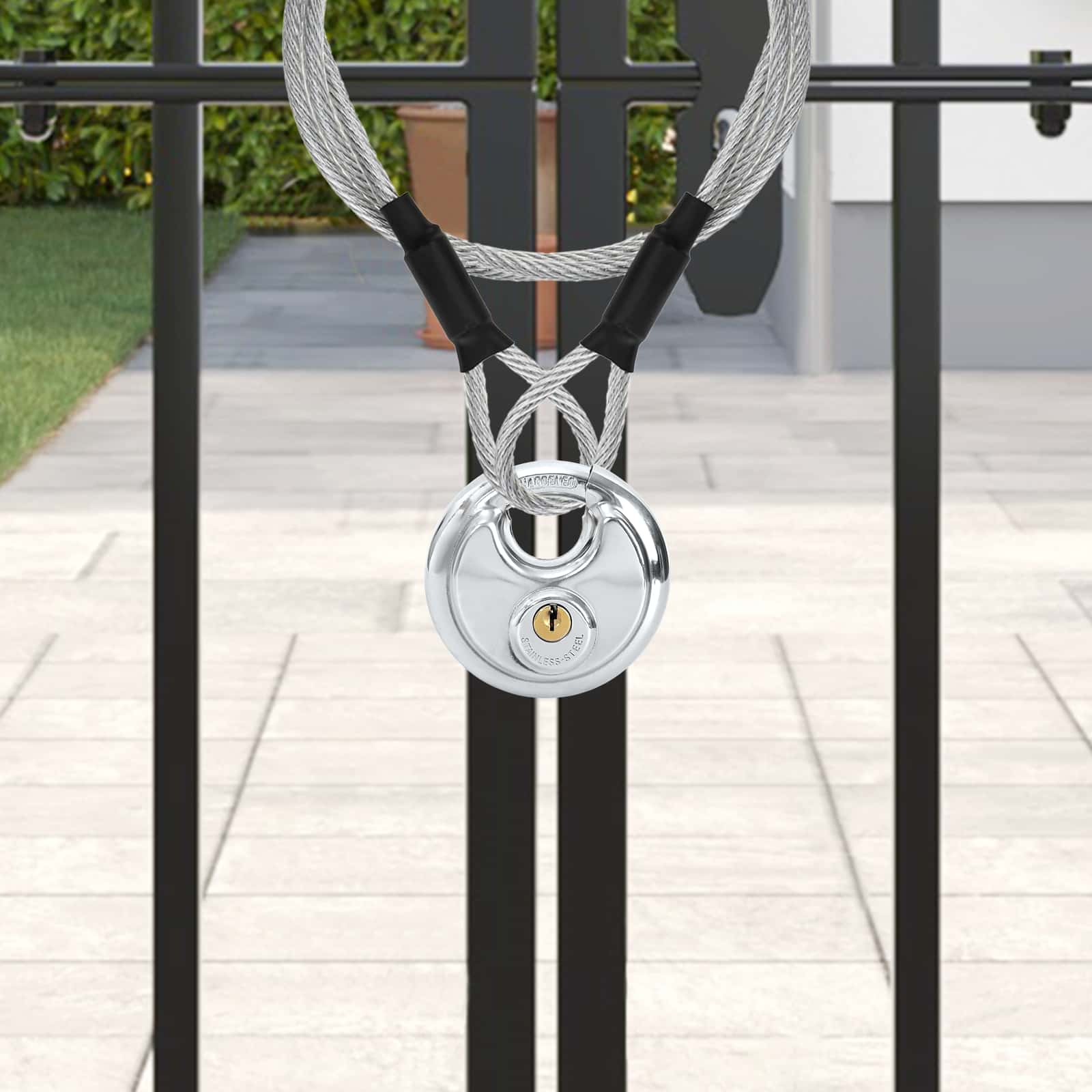 Lacăte disc cu chei 12 pcs Argintiu 8 x 2.8 x 8 cm GartenMobel Dekor