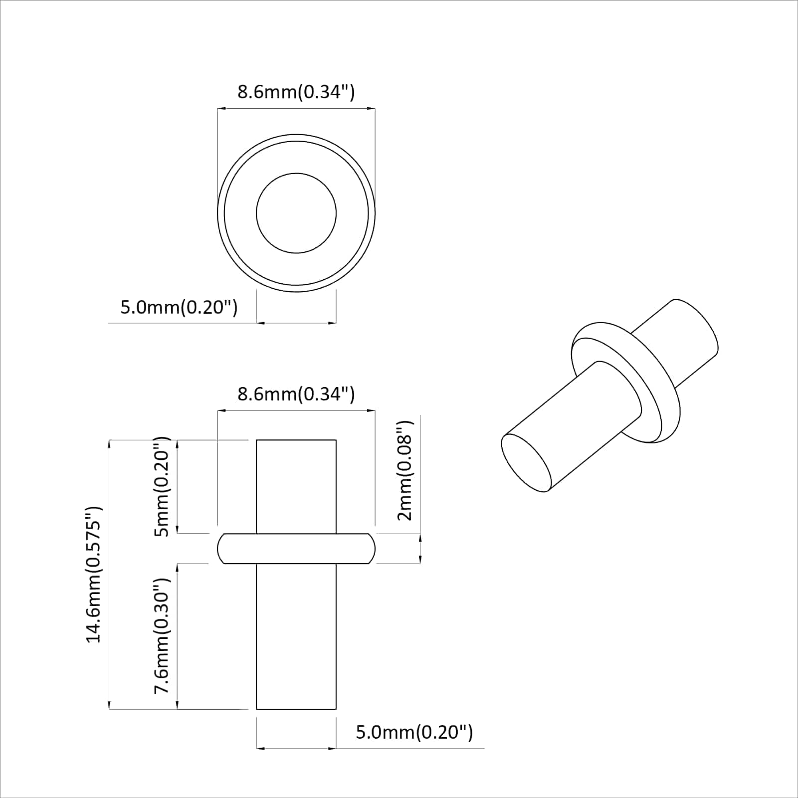 Ușă de raft Simplu 4500 pcs Argintiu 8,6 x 8,6 x 14,6 mm Oțel GartenMobel Dekor