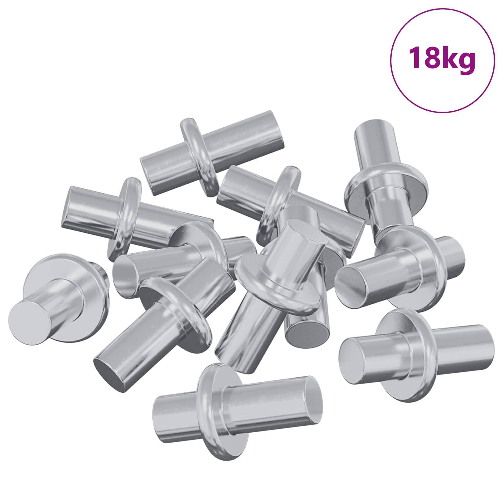 Ușă de raft Simplu 4500 pcs Argintiu 8,6 x 8,6 x 14,6 mm Oțel GartenMobel Dekor