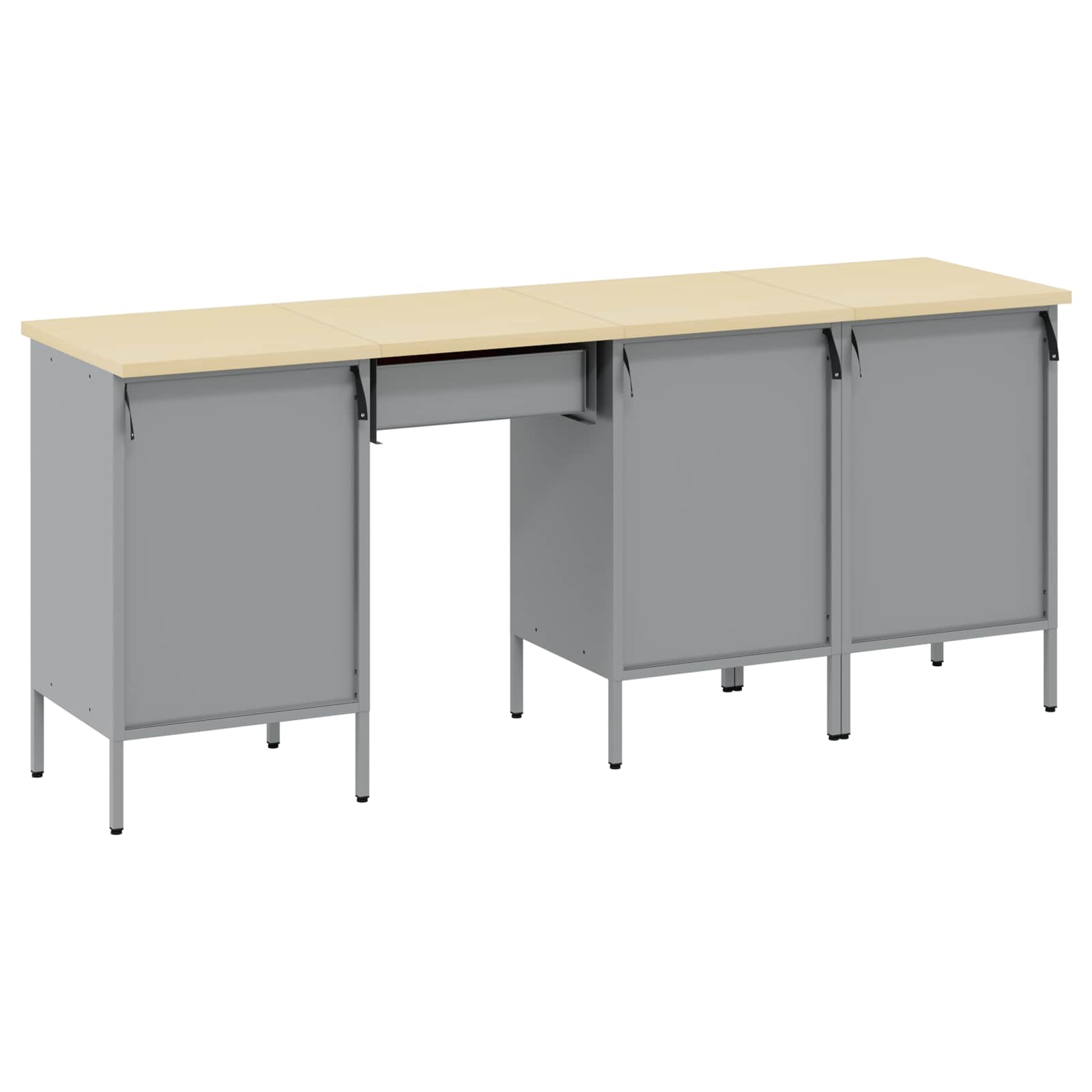 Dulap de lucru cu sertar 4 pcs Negru 200 x 55 x 85 cm GartenMobel Dekor