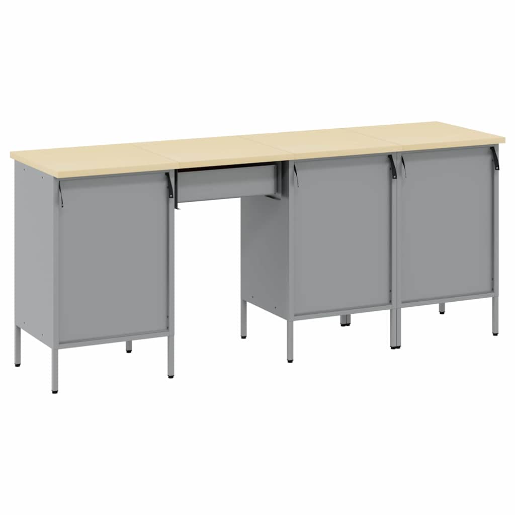 Dulap de lucru cu sertar cu blocare 4 pcs Roșu 200 x 55 x 85 cm GartenMobel Dekor