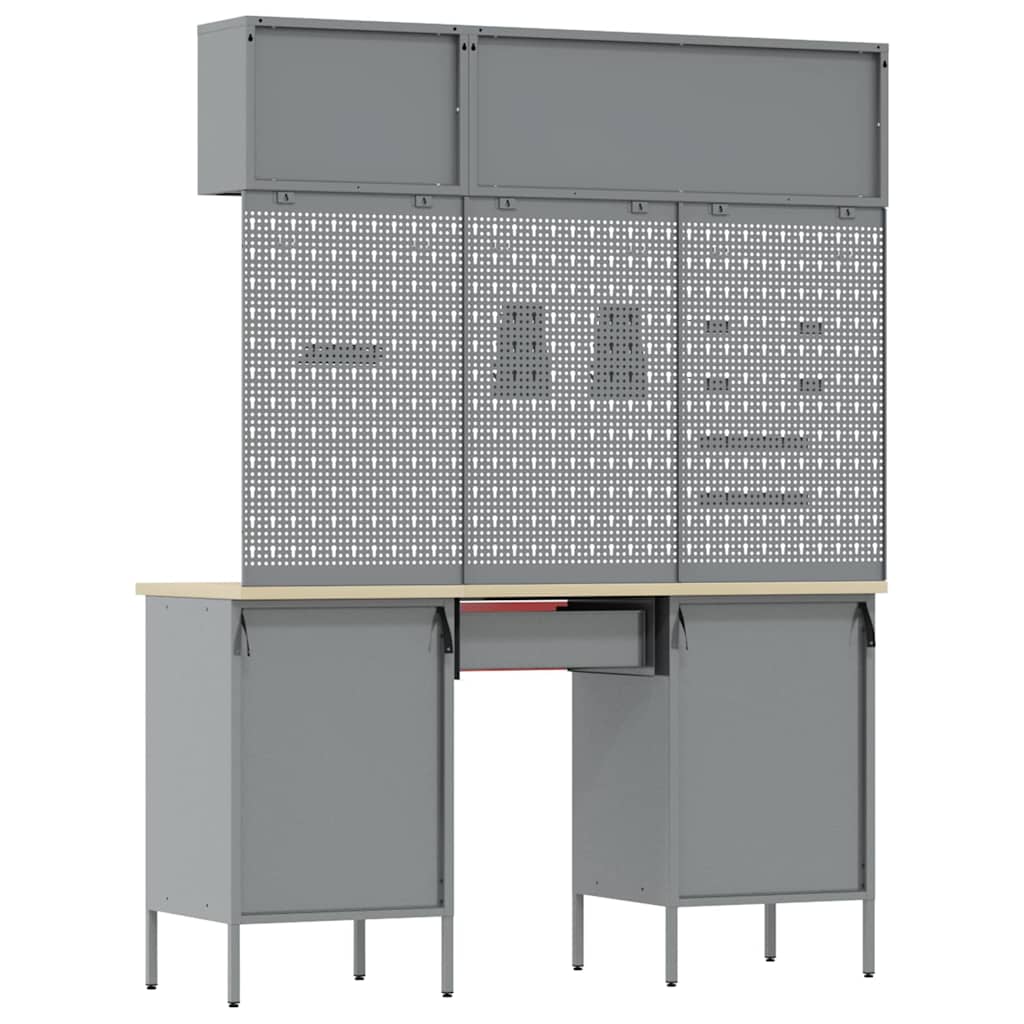 Set de dulapuri de lucru cu sertar cu depozitare 8 pcs Roșu GartenMobel Dekor