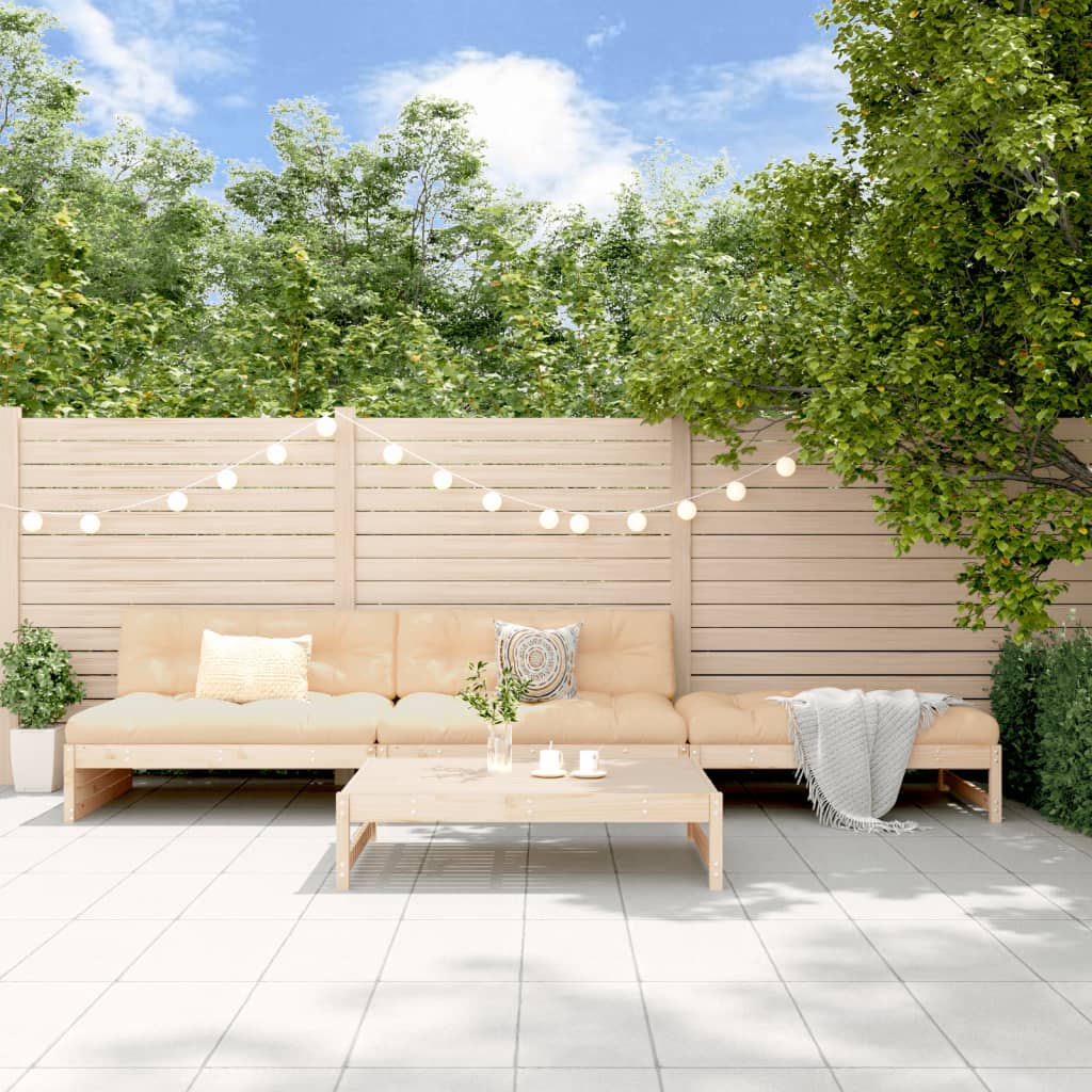 Set mobilier relaxare de grădină, 4 piese, lemn masiv de pin GartenMobel Dekor