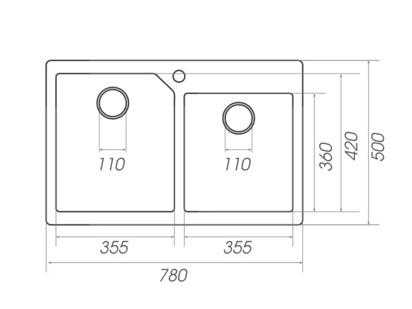 Chiuveta de bucătărie Elefant Premium Harmony , Nisip bej 775x495/420 mm Innovative ReliableTools
