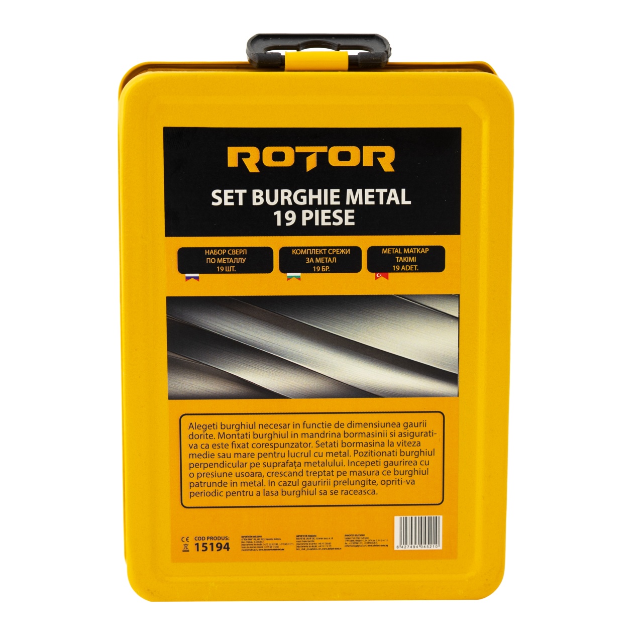 Set burghie metal, 19 piese ROTOR RBM19 Innovative ReliableTools