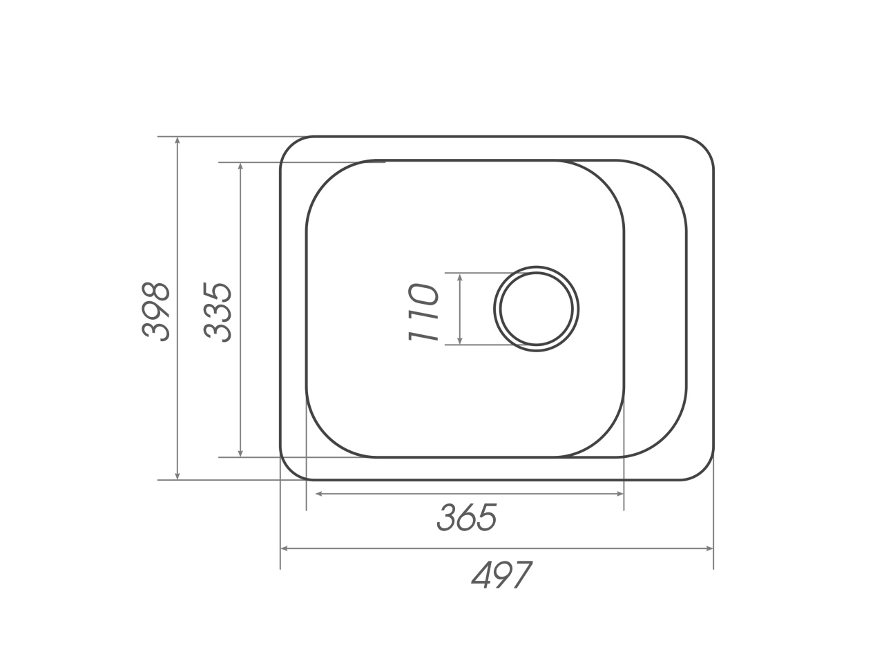 Chiuveta de bucătărie Elefant Premium Korrado , Safari bej, 497x398 mm Innovative ReliableTools