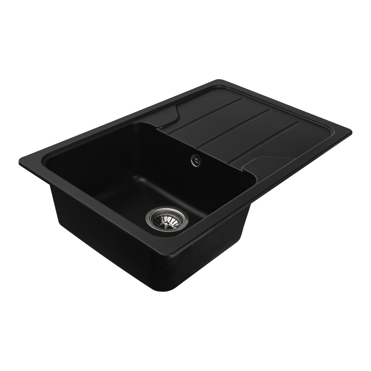 Chiuvetă din compozit de granit pentru bucătărie ELEFANT PREMIUM 7850 VERONA Negru 775 x 495 mm Innovative ReliableTools