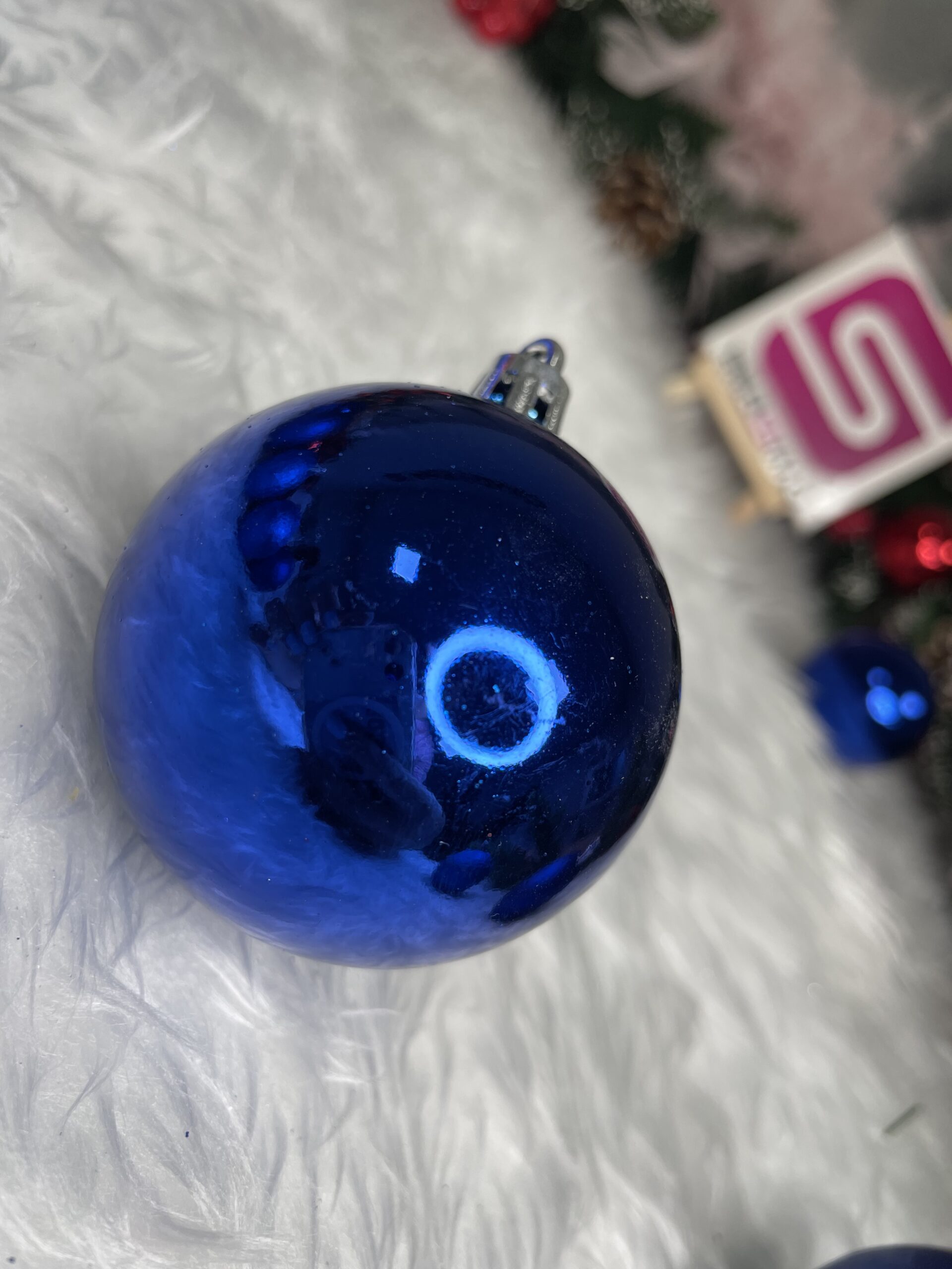 Set globuri de Craciun, 30 bucati, 3 modele, 6cm, albastru Household NewTrend