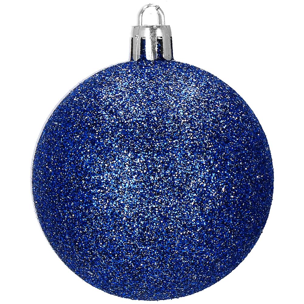 Set globuri de Craciun, 30 bucati, 3 modele, 6cm, albastru Household NewTrend