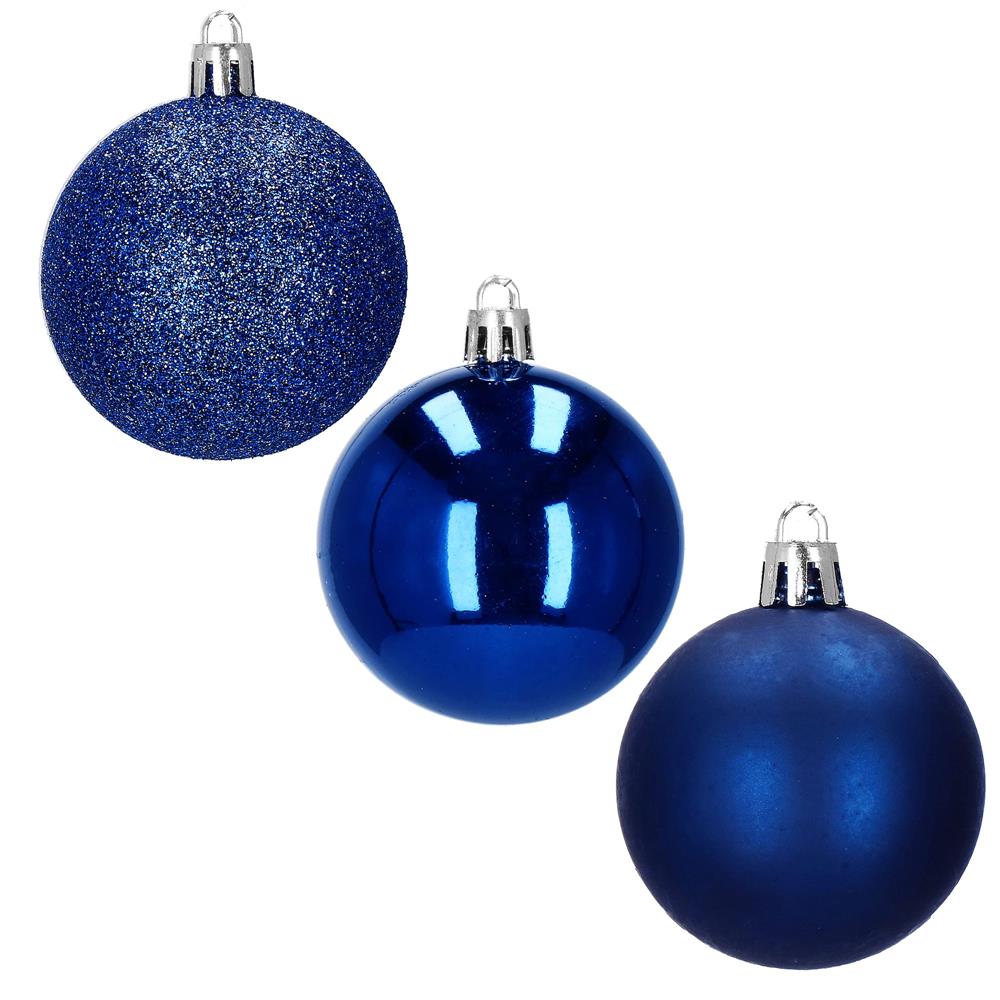 Set globuri de Craciun, 30 bucati, 3 modele, 6cm, albastru Household NewTrend
