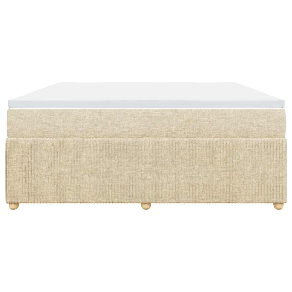 Pat continental cu saltea, crem, 180x200 cm, textil GartenMobel Dekor