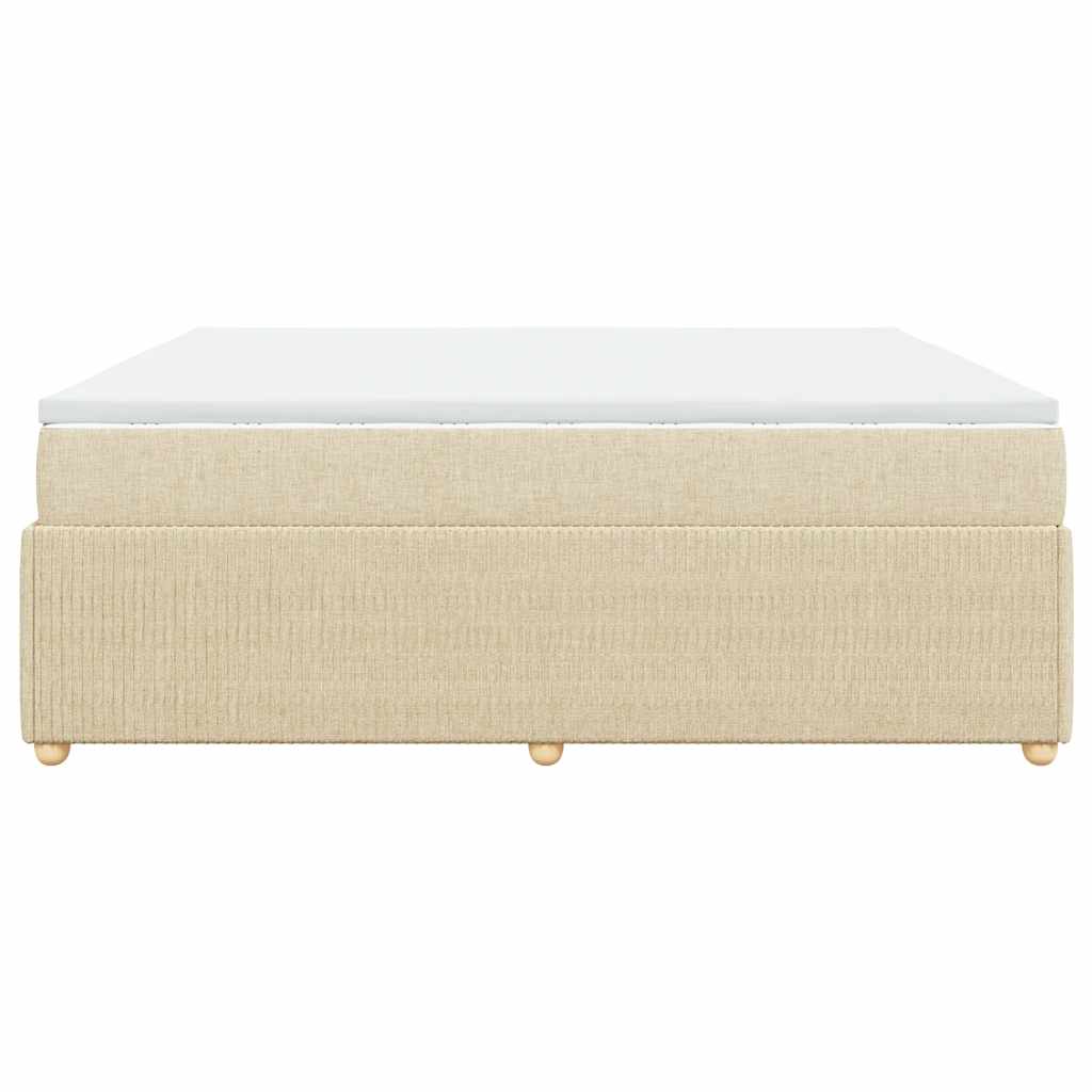 Pat continental cu saltea, crem, 180x200 cm, textil GartenMobel Dekor