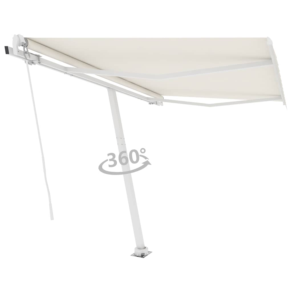 Copertină retractabilă manual, crem, 300x250 cm GartenMobel Dekor