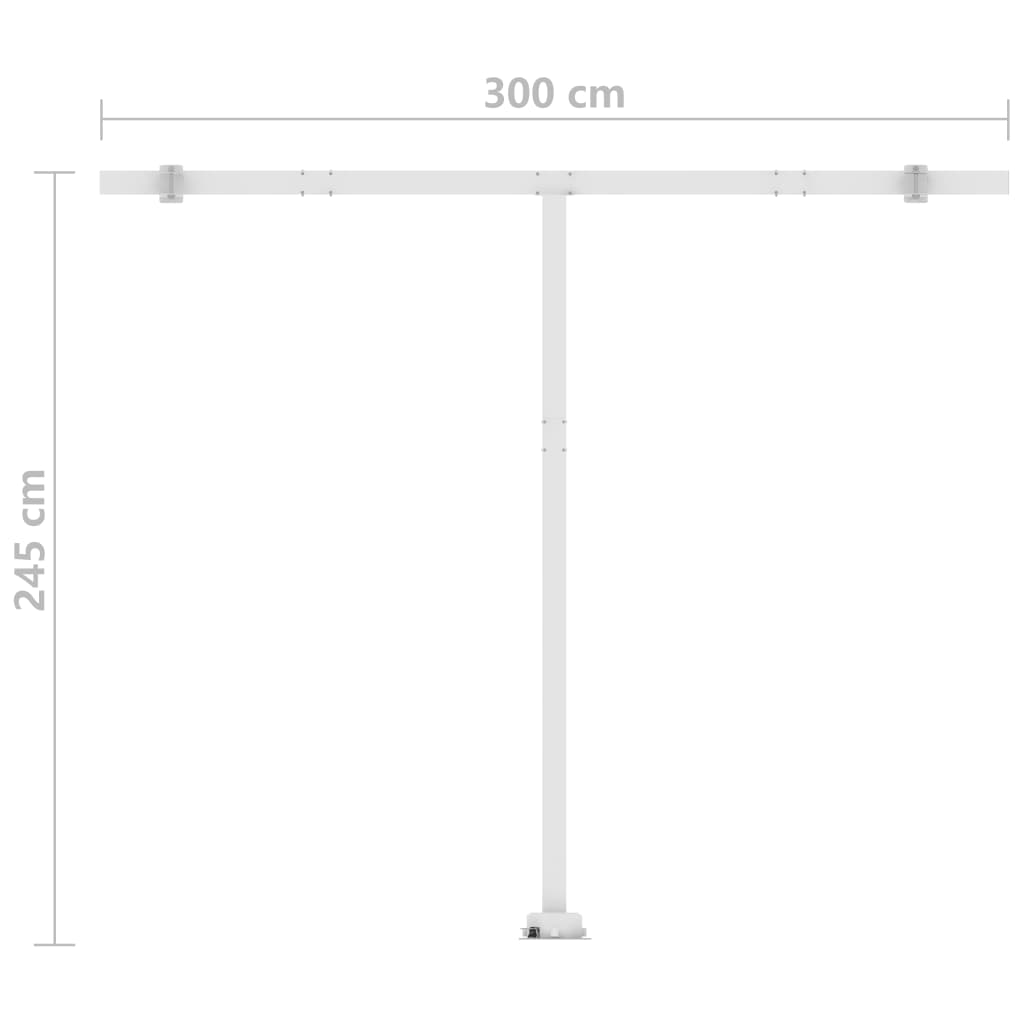 Copertină retractabilă manual, portocaliu/maro, 300x250 cm GartenMobel Dekor