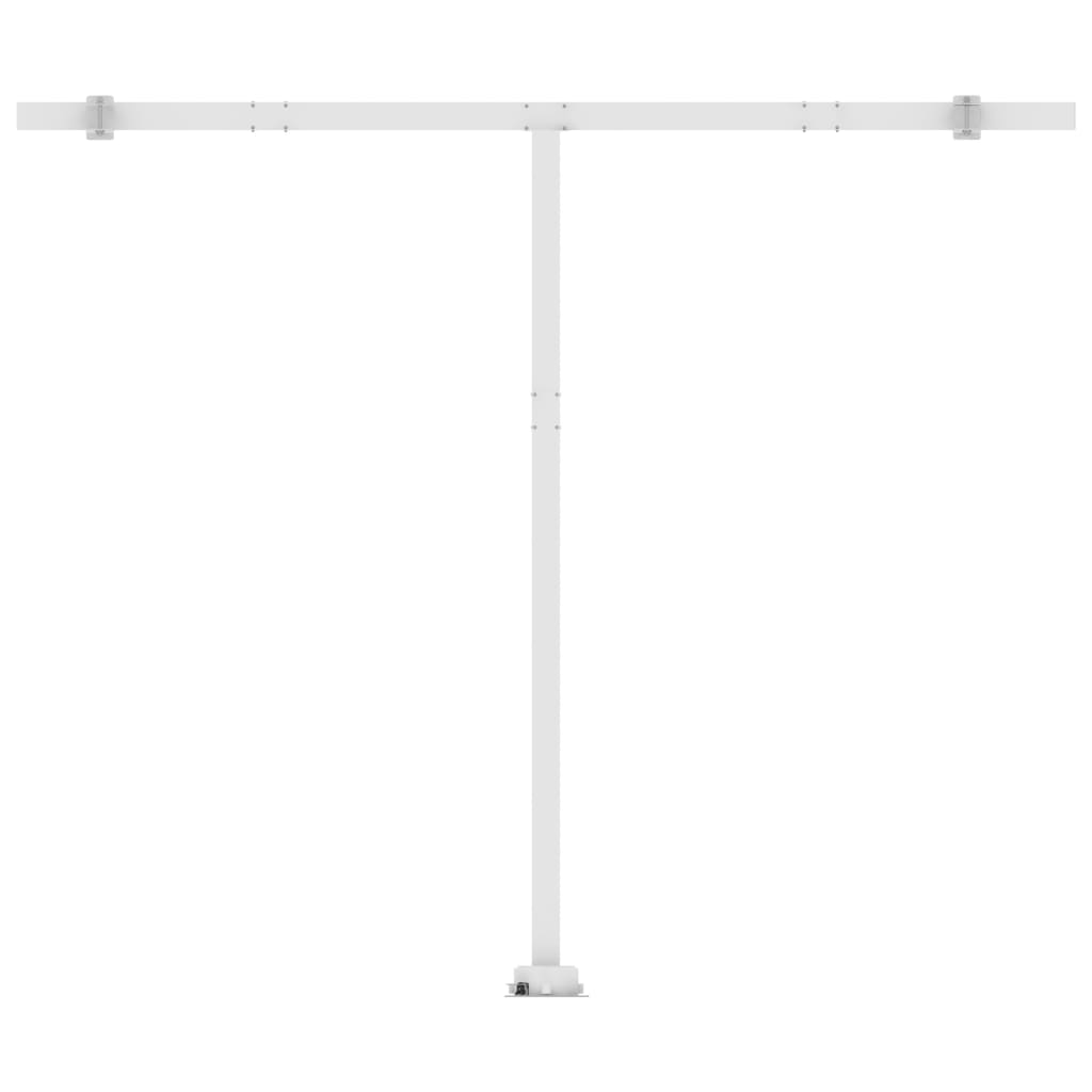 Copertină retractabilă manual cu LED, galben și alb, 350x250 cm GartenMobel Dekor