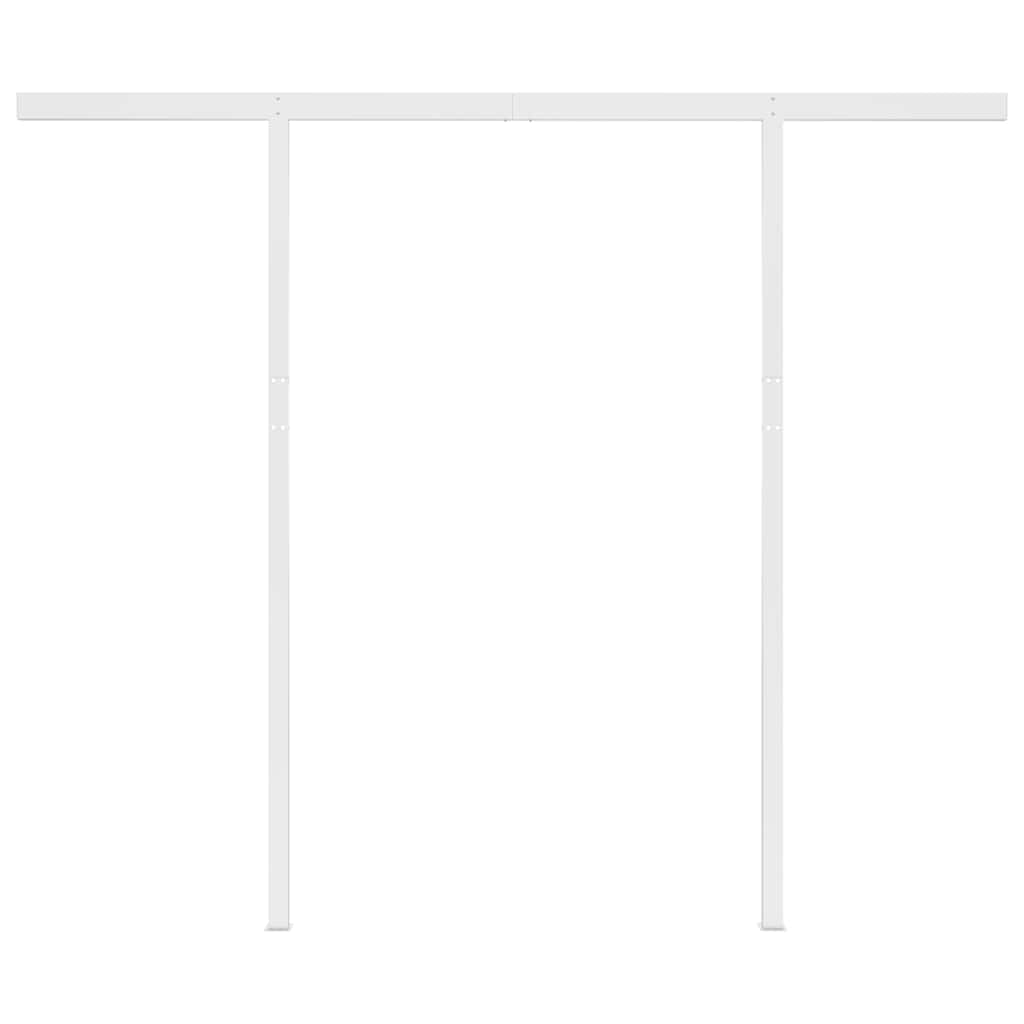 Copertină retractabilă manual cu stâlpi, crem, 3x2,5 m GartenMobel Dekor