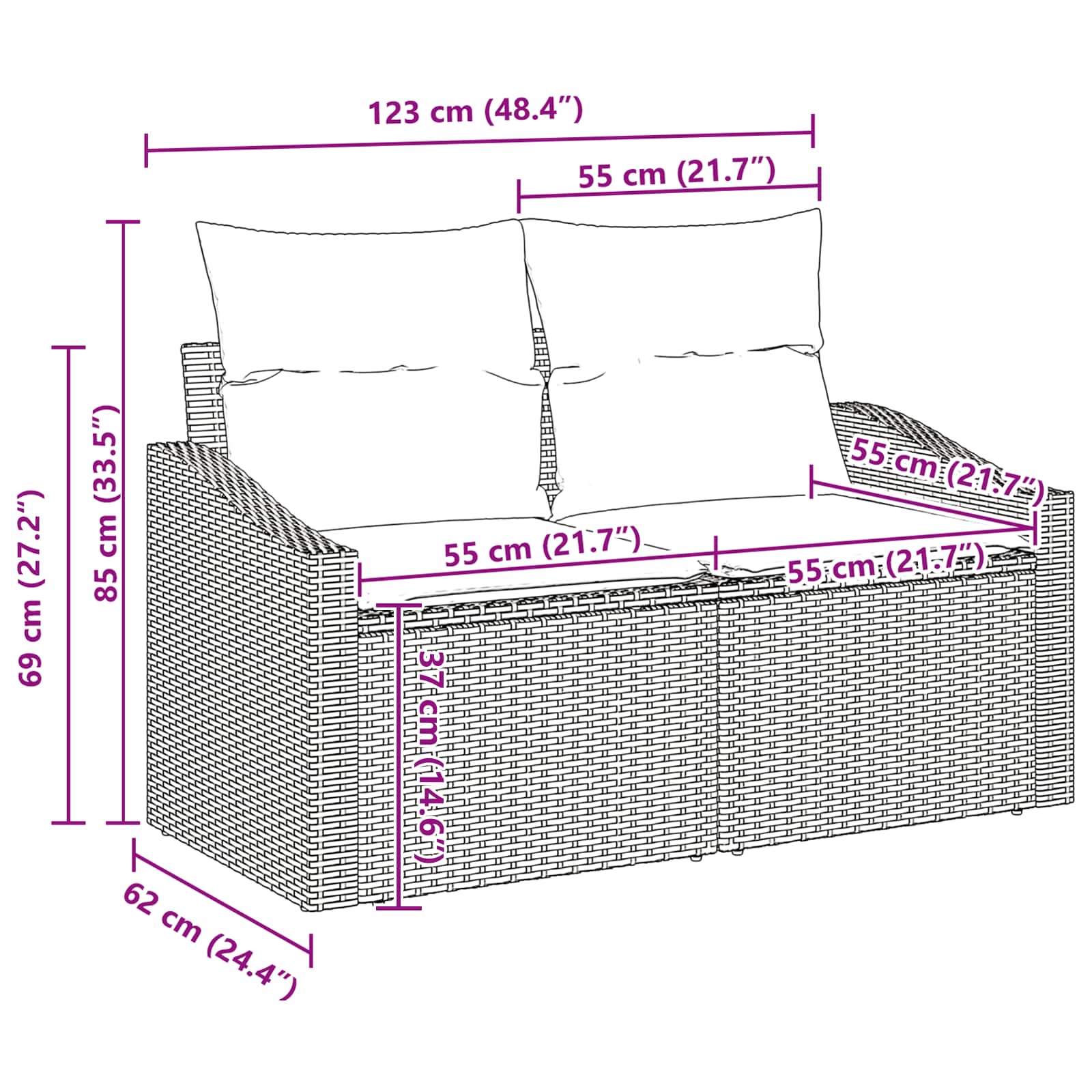 Set de canapele pentru grădină 11 pcs Bej și crem poliratan GartenMobel Dekor
