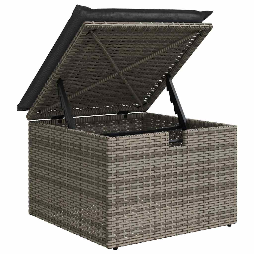 Set de canapele pentru grădină cu pernă 5 pcs Gri poliratan GartenMobel Dekor