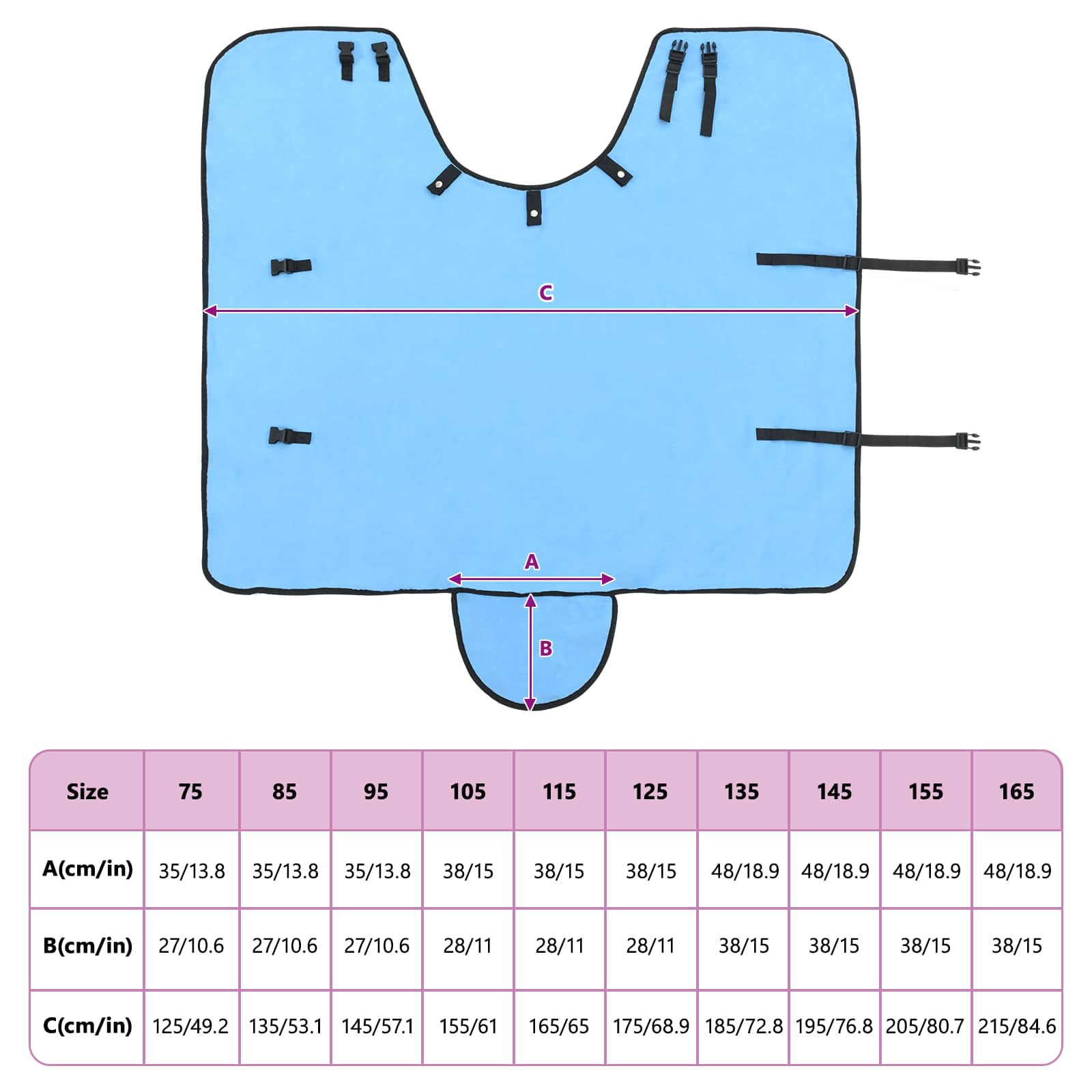 Pătură pentru cai Aqua complet 75 cm Poliester GartenMobel Dekor