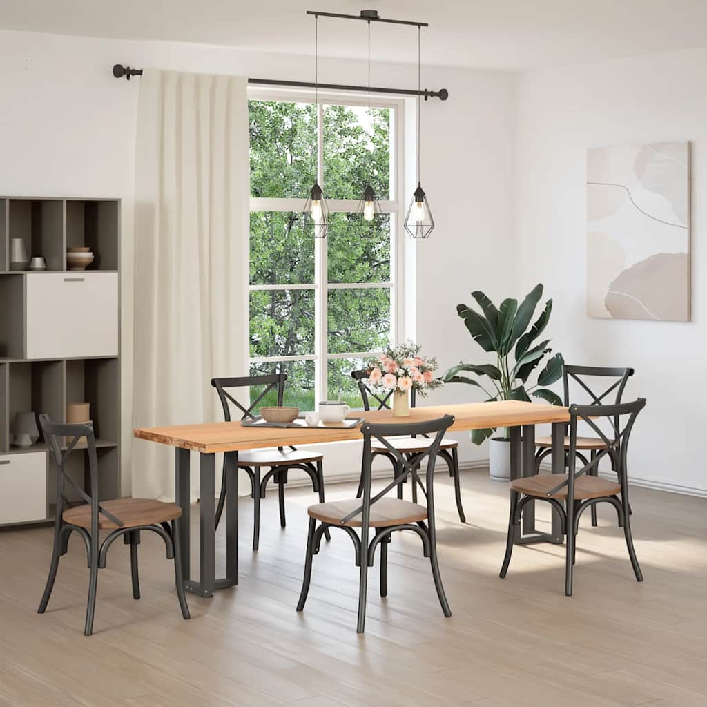 Picioare de masă consolă în formă de T, 2 buc., antracit, 38x25x(72-73) cm, oțel GartenMobel Dekor