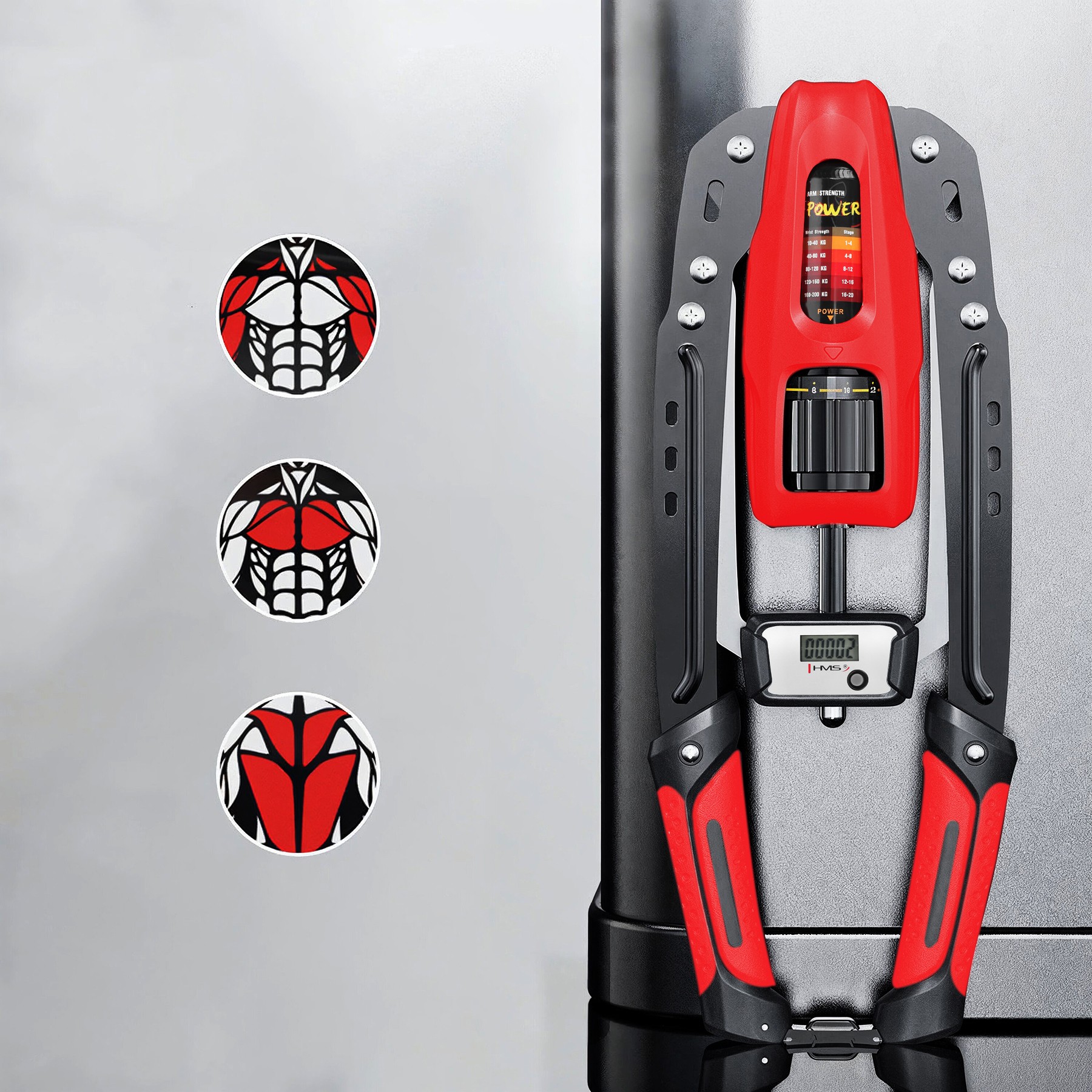 Aparat pentru brate HMS F1020 PRO HYDRAULIC cu contor FitLine Training