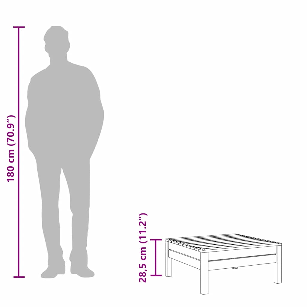 Taburet de grădină, lemn de pin impregnat GartenMobel Dekor