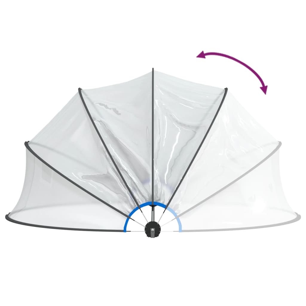 Cupolă pentru piscină, 376x188 cm, PVC, rotund GartenMobel Dekor