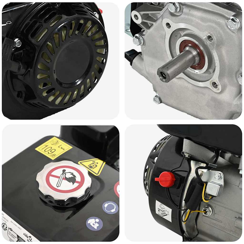 Motor pe benzină, negru, 6,5 CP, 4,8 kW GartenMobel Dekor