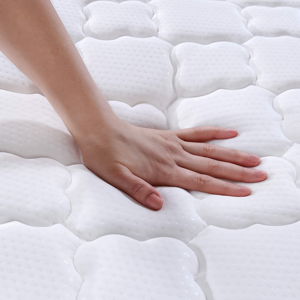 Saltea cu arcuri si husa de protectie, 7 zone confort, duritate H3 medie, inaltime 24 cm, alb, 160x200 cm Household NewTrend