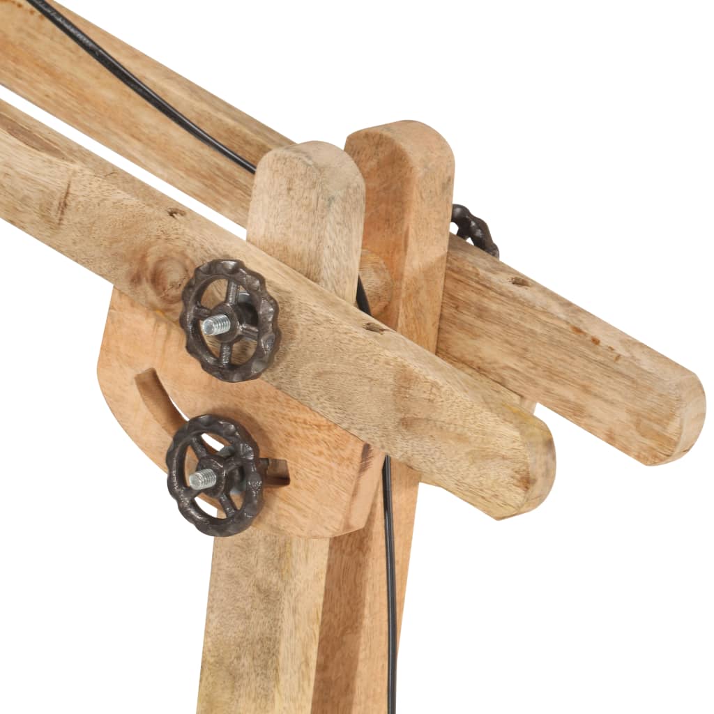 Lampă de podea, alb, lemn masiv de mango, E27 GartenMobel Dekor