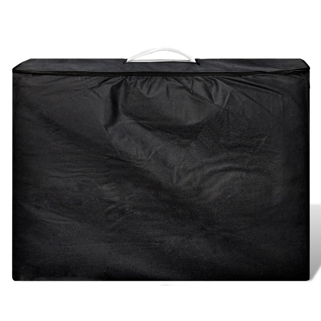 Masă de masaj pliabilă, 2 zone, crem, cadru din lemn GartenMobel Dekor