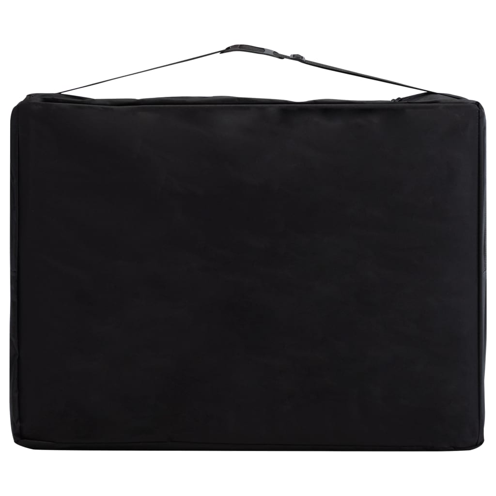 Masă de masaj pliabilă, 3 zone, roz, lemn GartenMobel Dekor