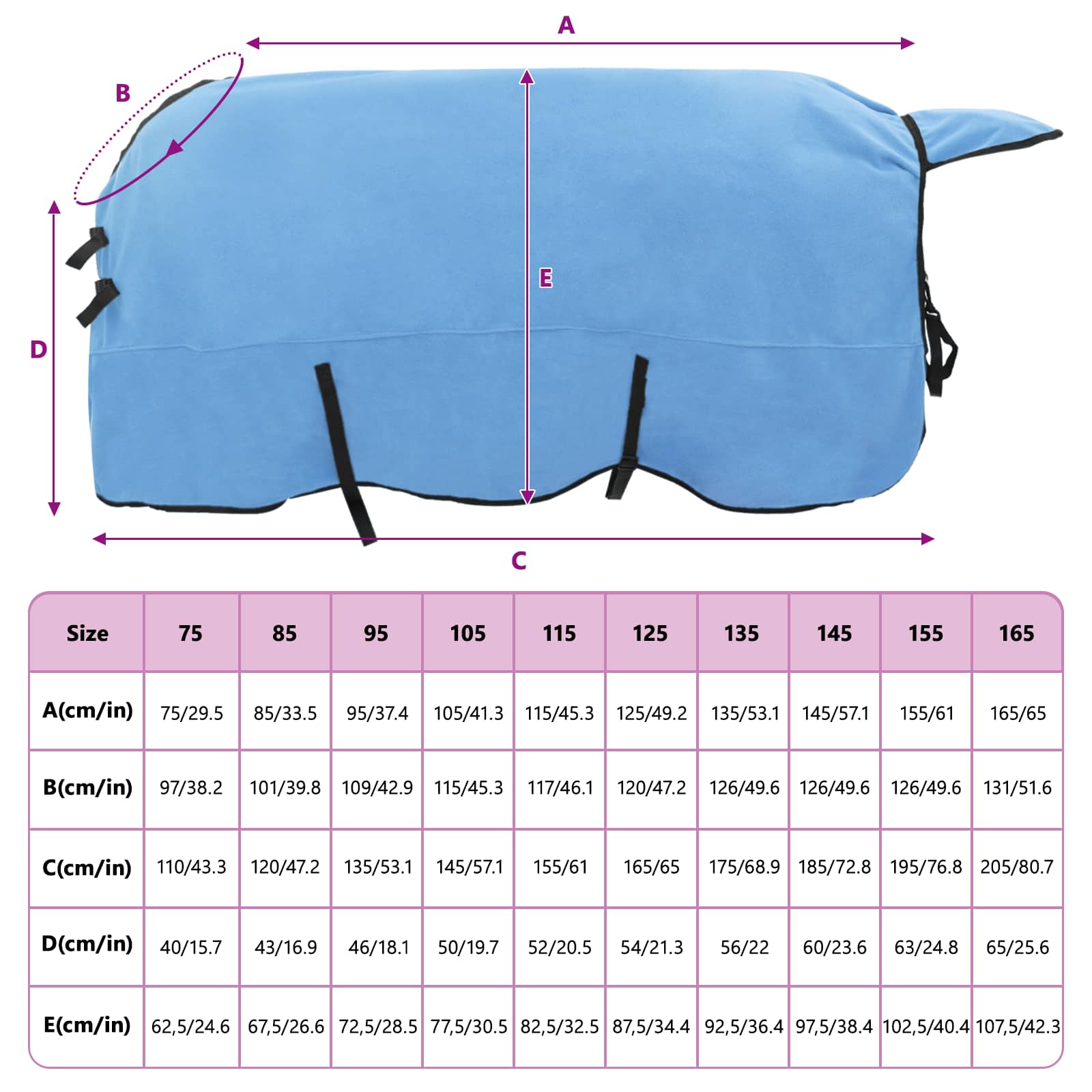 Pătură pentru cai Aqua complet Poliester GartenMobel Dekor